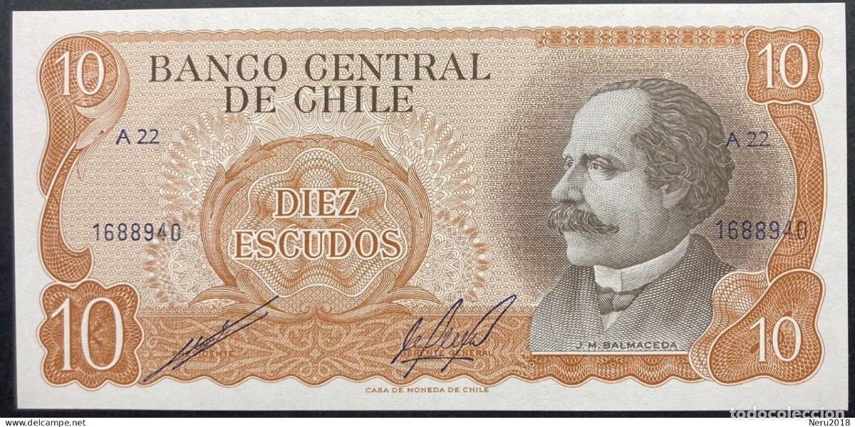 Monedas antiguas de Am&eacute;rica: CHILE 1970 Pick 143 10 Escudos UNC