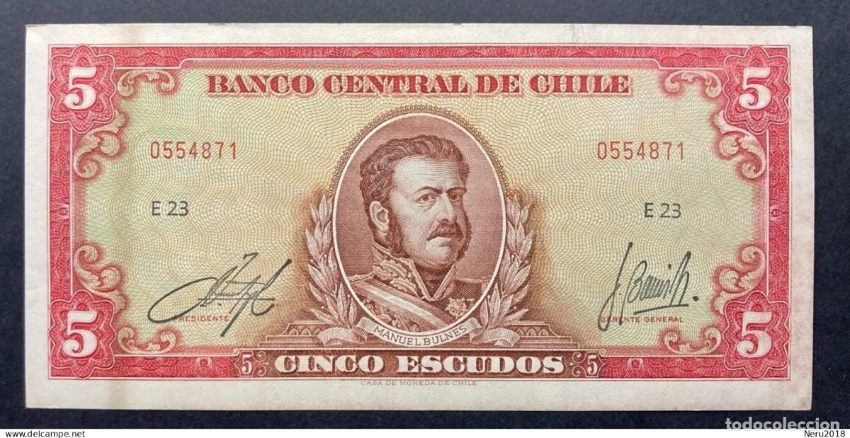 Monedas antiguas de Am&eacute;rica: CHILE 1964 Pick 128 5 Escudos VF