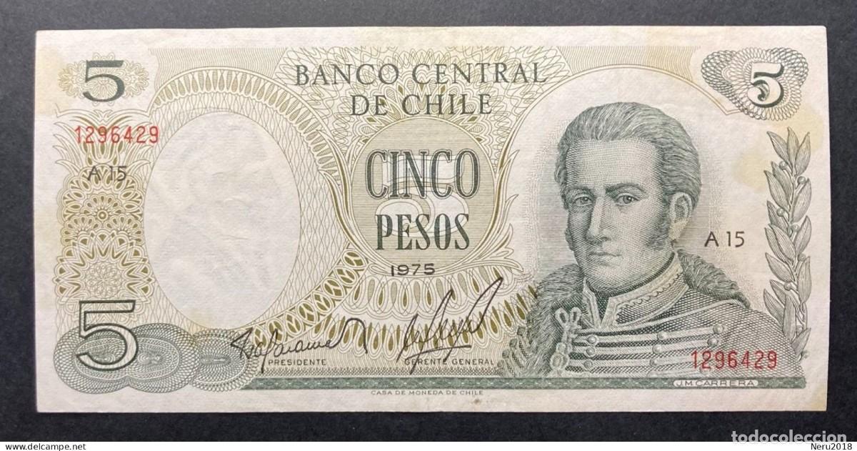 Monedas antiguas de Am&eacute;rica: CHILE 1975 Pick 149 5 Pesos VF