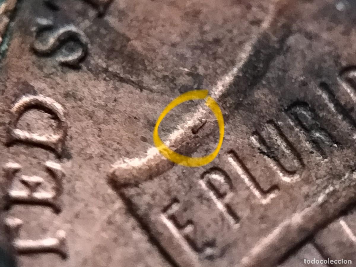 Old Coins of America: (E.UNIDOS-ERROR)(2021) ONE CENT EXCESO DE METAL EN ESCUDO