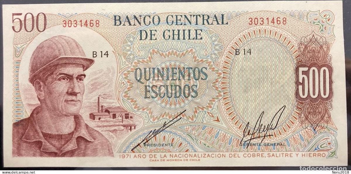 Monedas antiguas de Am&eacute;rica: CHILE 1970 Pick 145 500 Escudos UNC