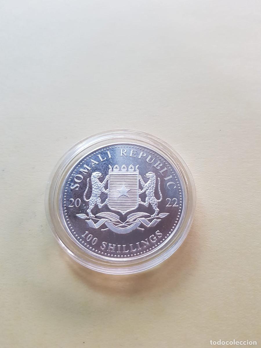 Monedas antiguas de Am&eacute;rica: SOMALIA-100 SHILLINGS-2022- 1 ONZA PLATA 0,999