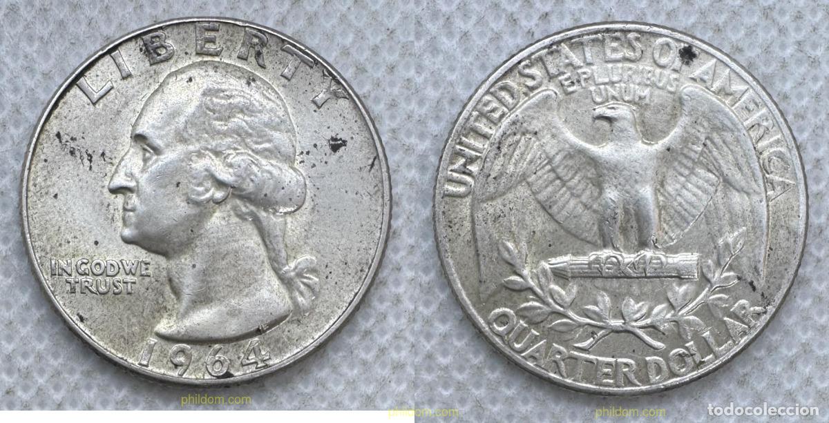 Monedas antiguas de Am&eacute;rica: 5459 ESTADOS UNIDOS 1964 QUARTER DOLAR 1964 JOHN FLANAGAN