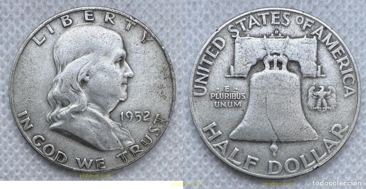 Monedas antiguas de Am&eacute;rica: 5455 ESTADOS UNIDOS 1952 HALF DOLLAR 1952 FRANKLIN