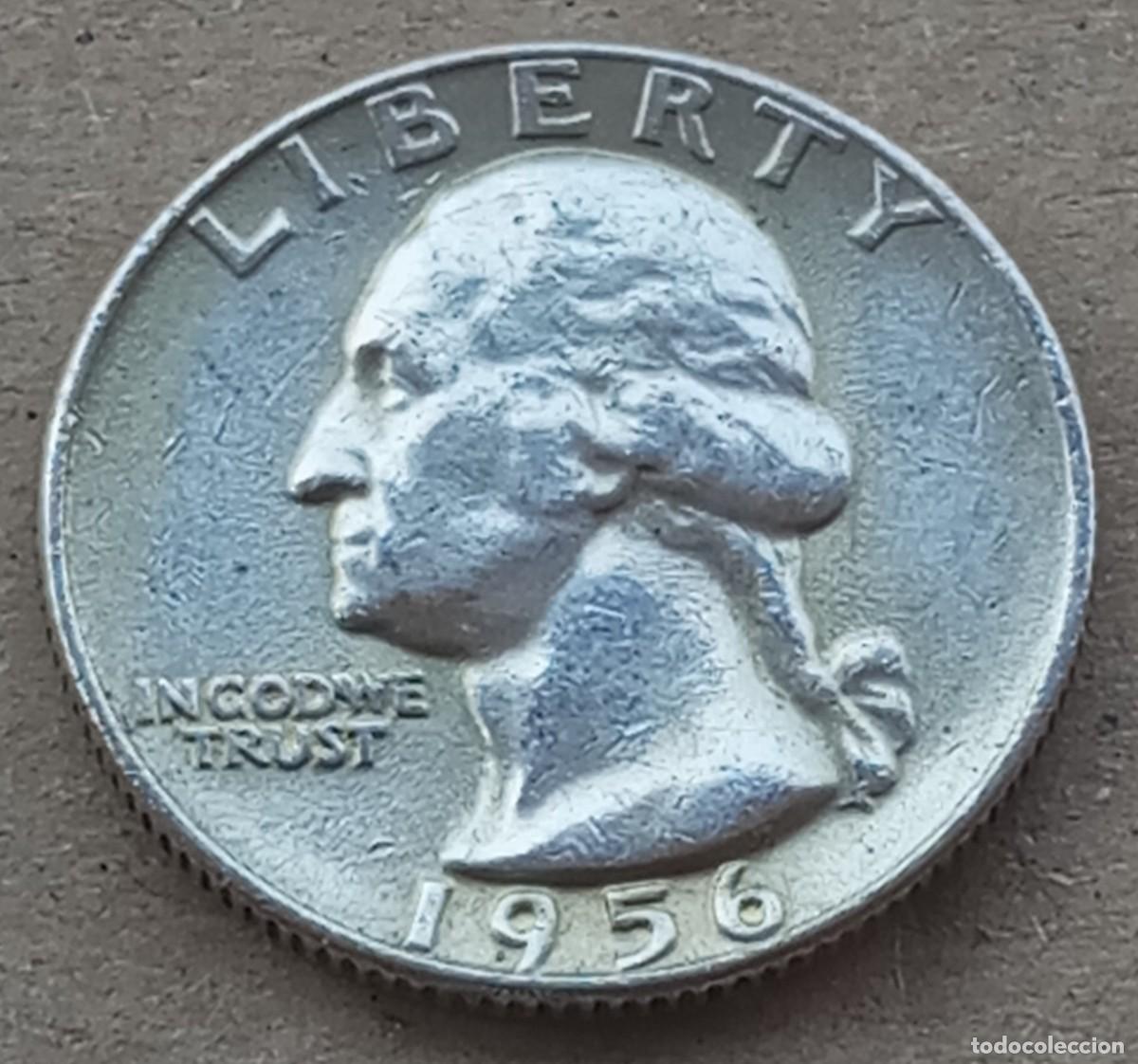 Monedas antiguas de Am&eacute;rica: MONEDA DE ESTADOS UNIDOS DE 1/4 DOLLAR DE GEORGE WASHINGTON. (PLATA)