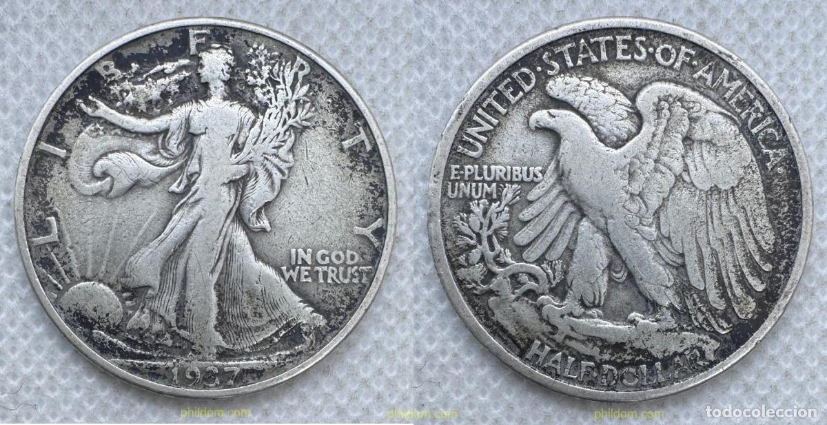 Monedas antiguas de Am&eacute;rica: 5461 ESTADOS UNIDOS 1937 ESTADOS UNIDOS HALF DOLLAR WALKING LIBERTY 1937