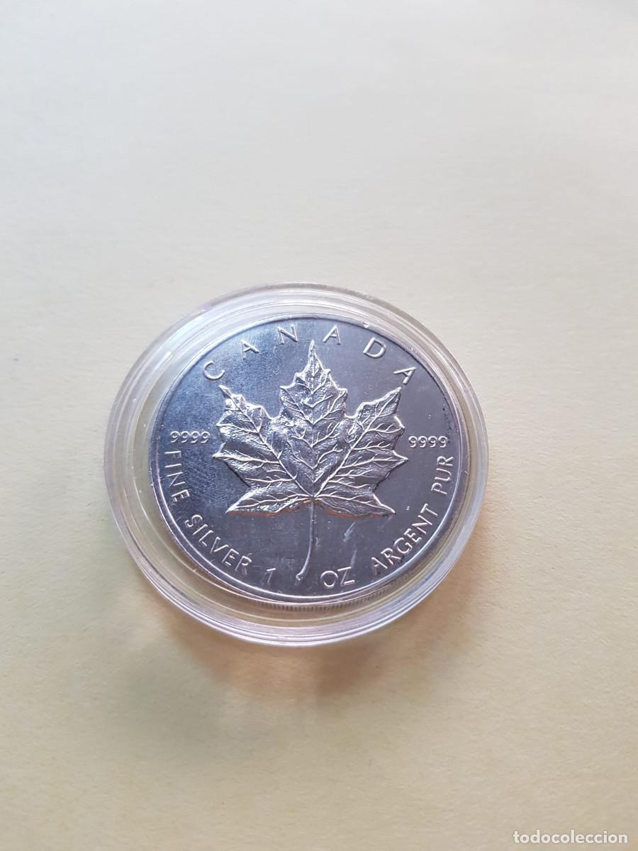 Monedas antiguas de Am&eacute;rica: CANADA- 5 DOLARES-1990- 1 ONZA PLATA 0,999