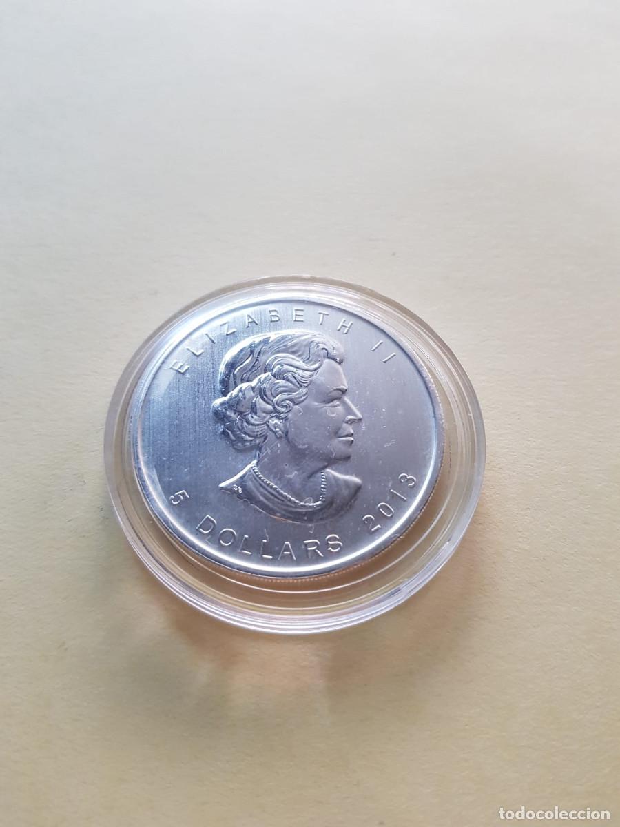 Monedas antiguas de Am&eacute;rica: CANADA- 5 DOLARES-2013- 1 ONZA PLATA 0,999