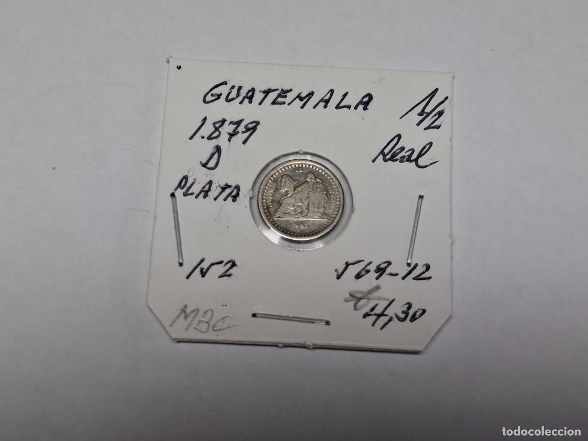 Monedas antiguas de Am&eacute;rica: 1/2 de REAL de PLATA de 1879 D KM 152 GUATEMALA en MBC