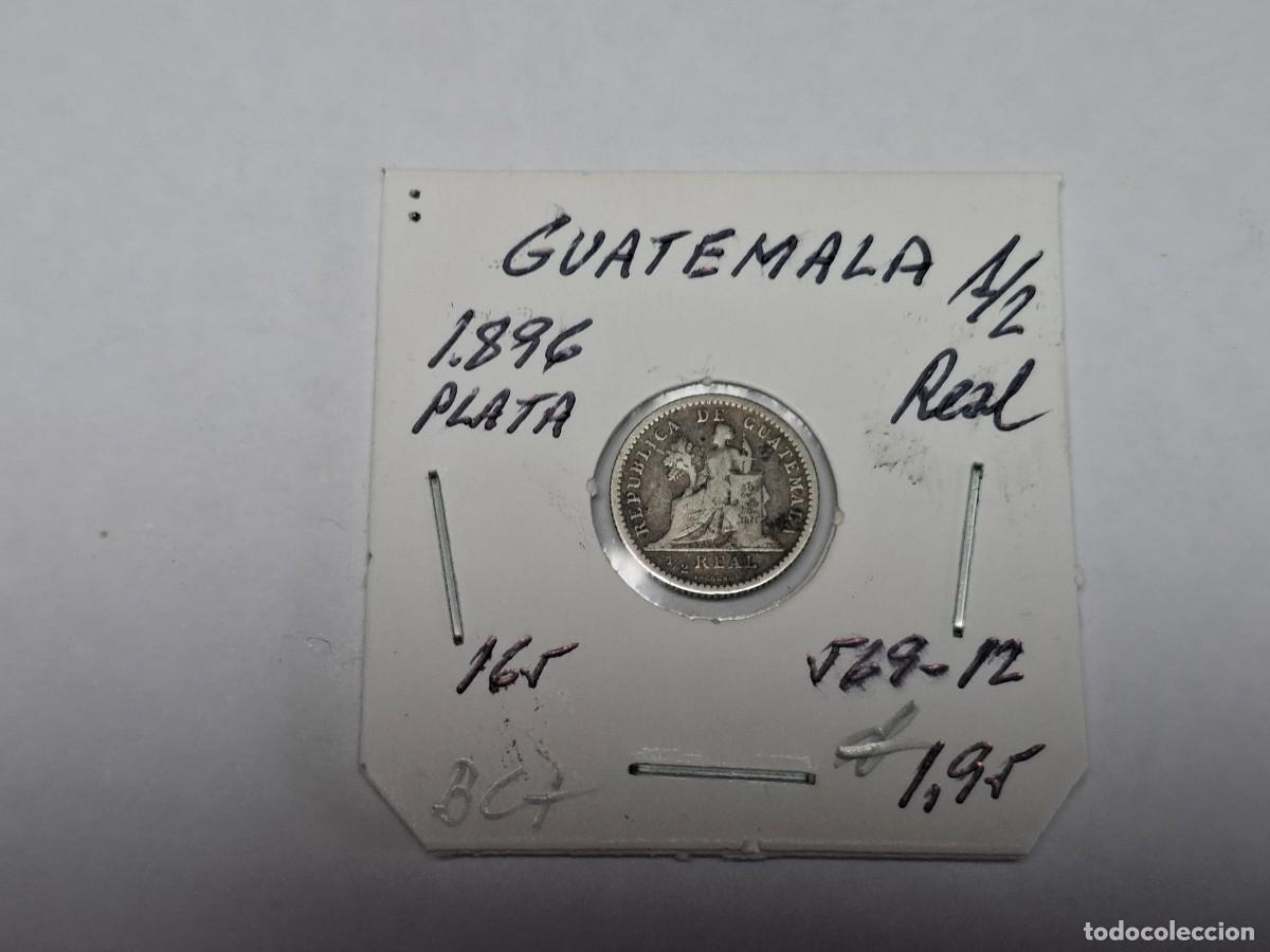 Monedas antiguas de Am&eacute;rica: 1/2 de REAL de PLATA de 1896 KM 165 GUATEMALA en BC+
