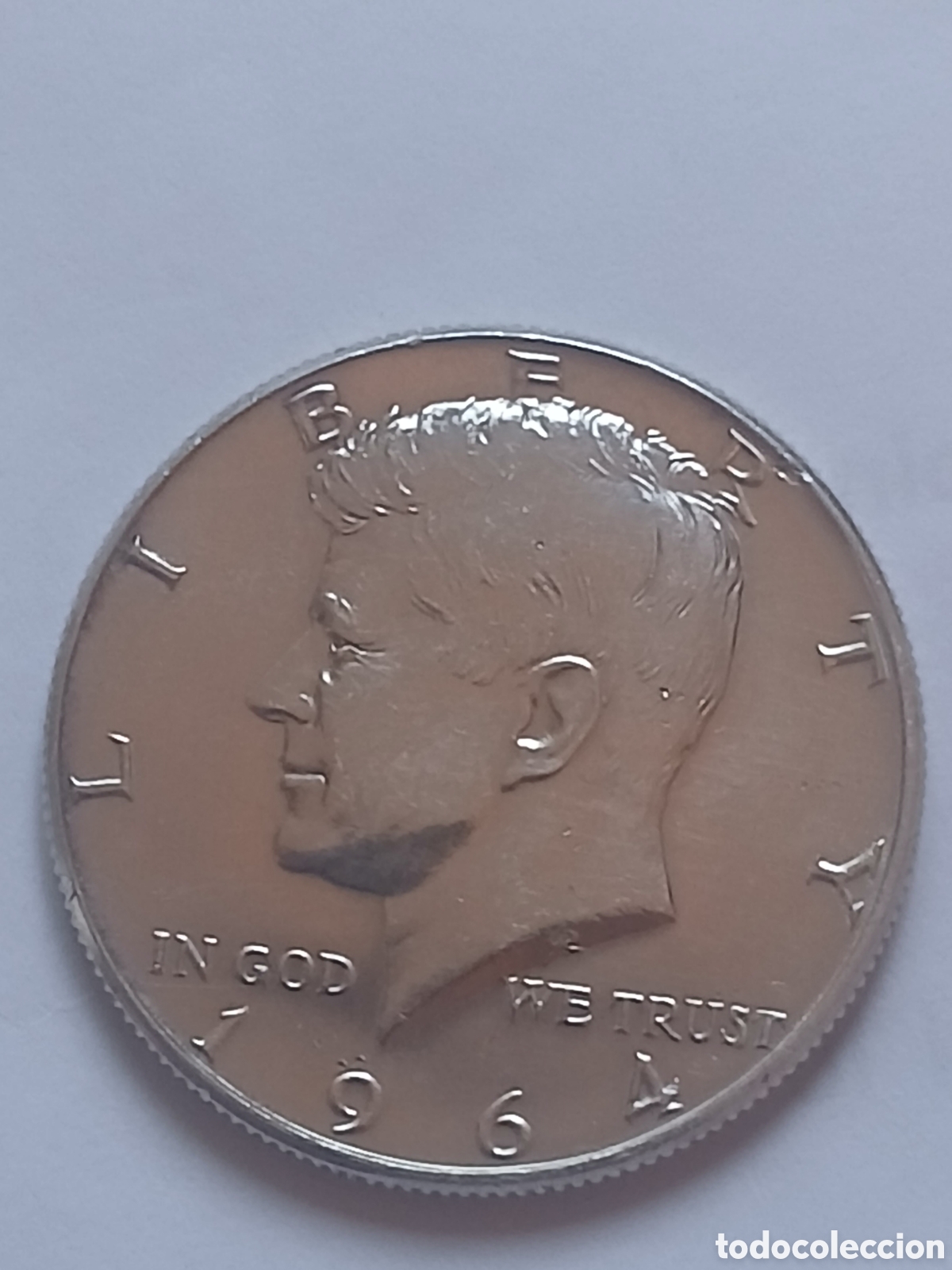 Monedas antiguas de Am&eacute;rica: Half Dollar Kennedy 1964. plata 90%