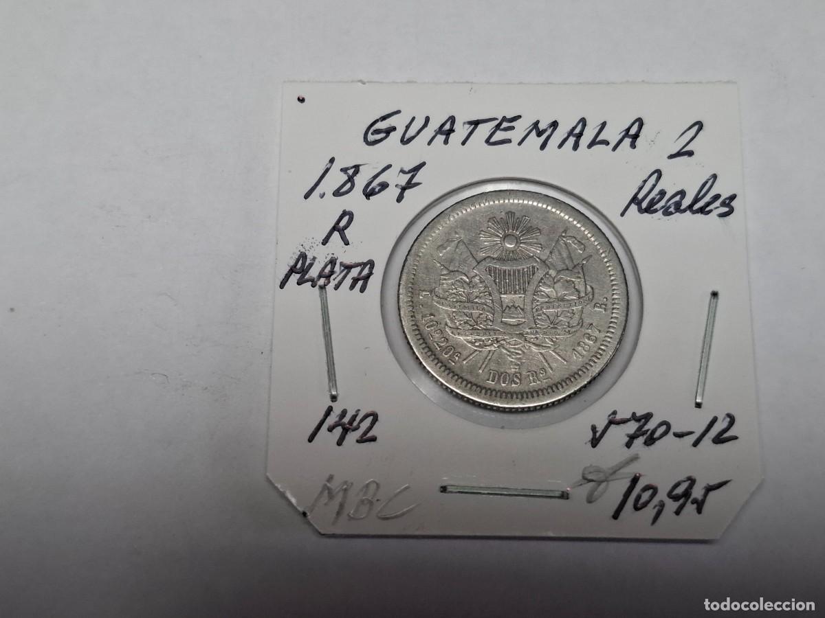 Monedas antiguas de Am&eacute;rica: 2 REALES de PLATA de 1867 R KM 139 GUATEMALA en MBC