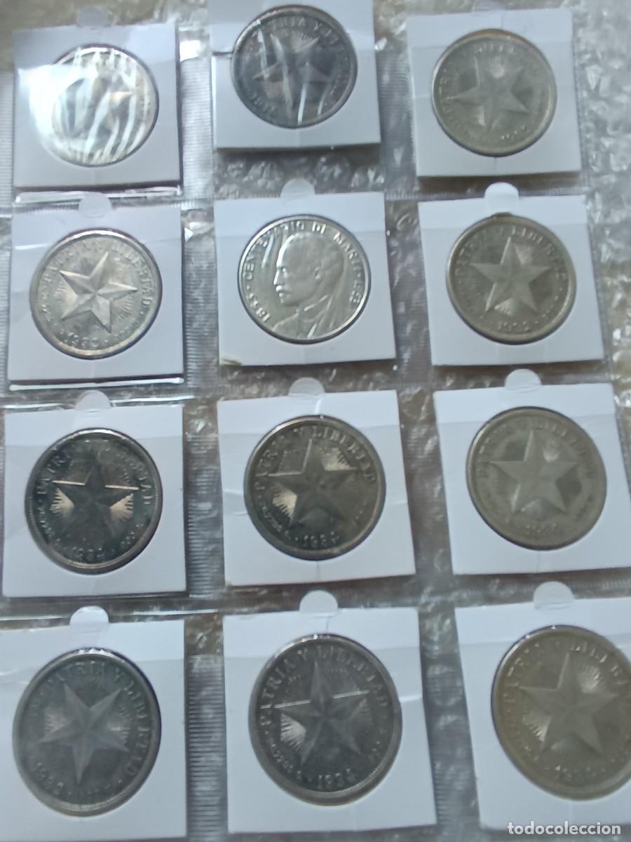Old Coins of America: Lote de 12 monedas de 1 peso de cuba varios a&ntilde;os