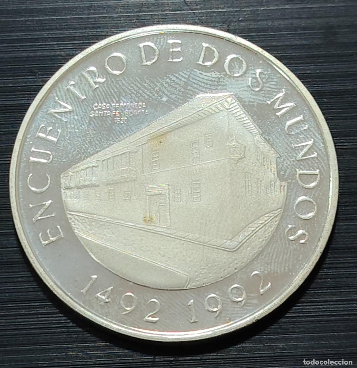 Monedas antiguas de Am&eacute;rica: COLOMBIA A&Ntilde;O 1991 10.000 PESOS PLATA &rdquo; ENCUENTRO ENTRE DOS MUNDOS &rdquo;