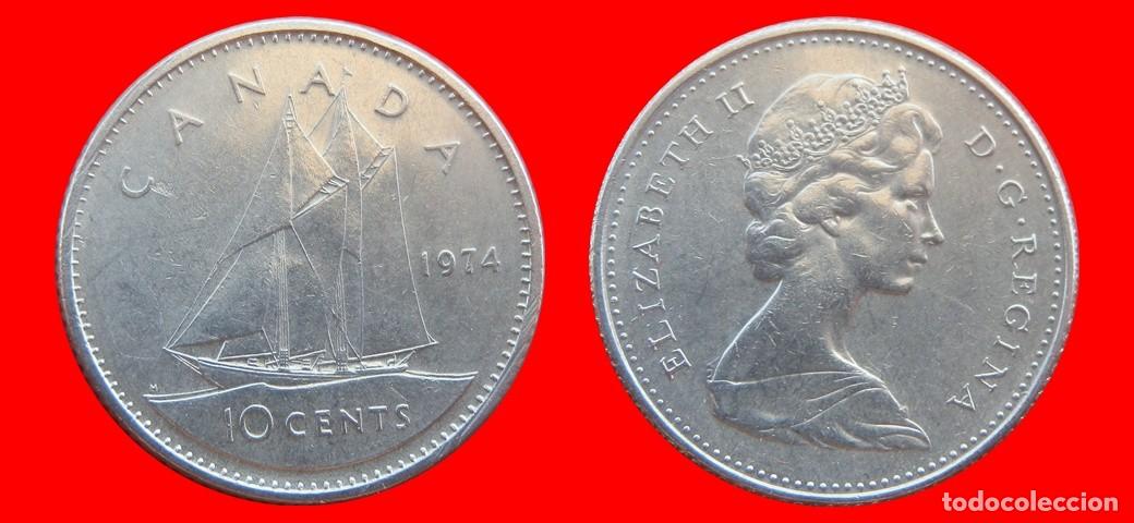 Monedas antiguas de Am&eacute;rica: 10 CENTAVOS 1974 CANADA-152301