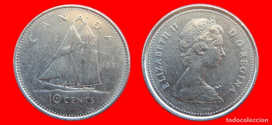 Monedas antiguas de Am&eacute;rica: 10 CENTAVOS 1981 CANADA-152304