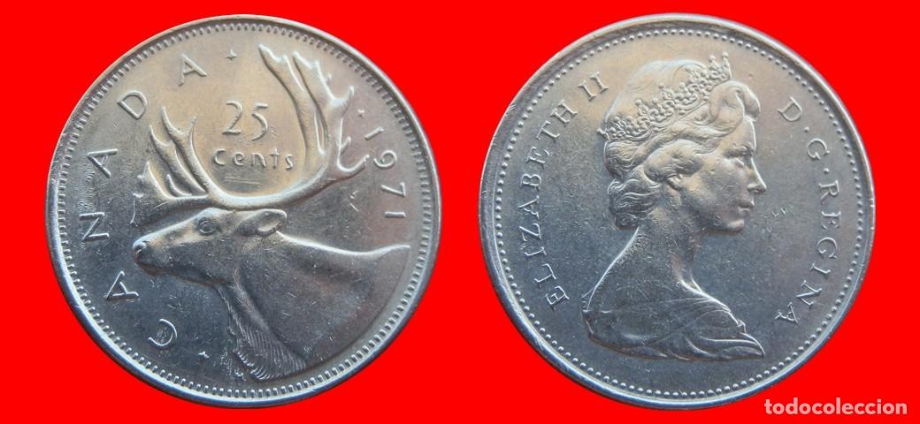 Monedas antiguas de Am&eacute;rica: 25 CENTAVOS 1971 CANADA-152313