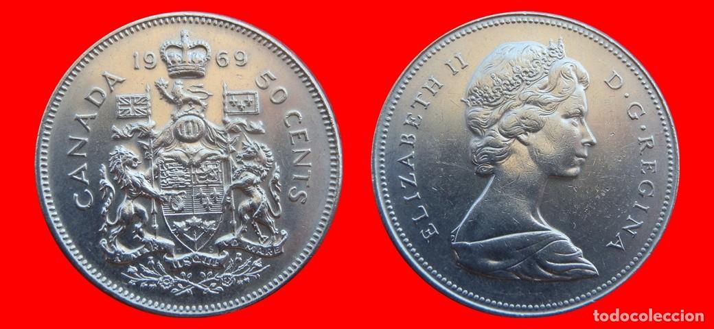Monedas antiguas de Am&eacute;rica: 50 CENTAVOS 1969 CANADA-152315