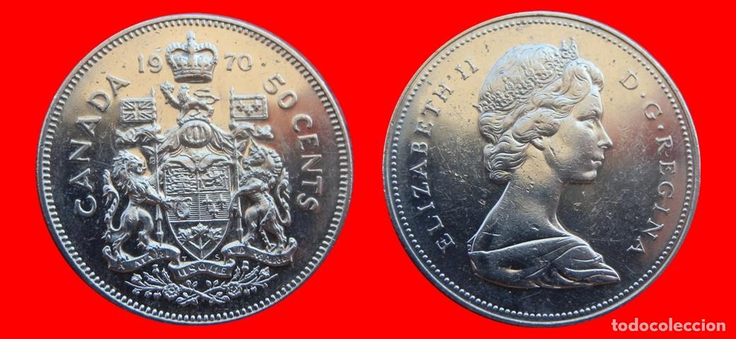 Monedas antiguas de Am&eacute;rica: 50 CENTAVOS 1970 CANADA-152316