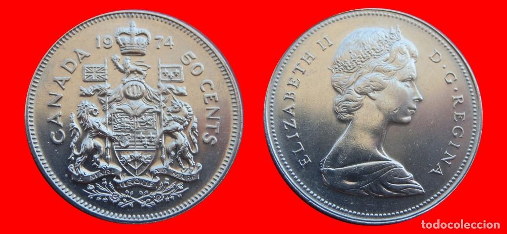 Monedas antiguas de Am&eacute;rica: 50 CENTAVOS 1974 CANADA-152320