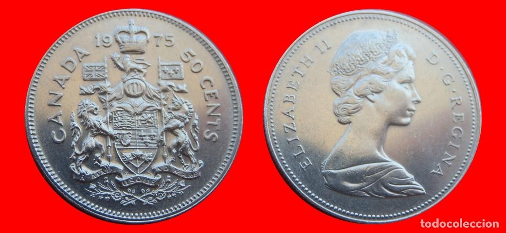 Monedas antiguas de Am&eacute;rica: 50 CENTAVOS 1975 CANADA-152321