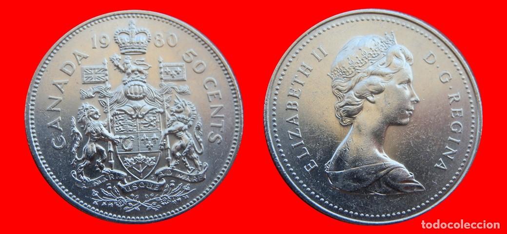 Monedas antiguas de Am&eacute;rica: 50 CENTAVOS 1980 CANADA-152325