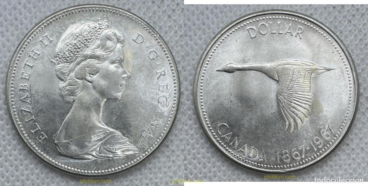 Monedas antiguas de Am&eacute;rica: 5471 CANADA 1967 CANADA 1 D&Oacute;LAR 1967 FLYING GOOSE