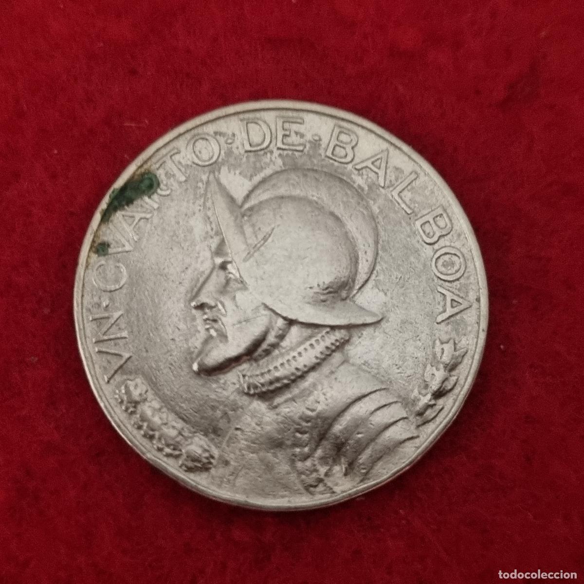 Monedas antiguas de Am&eacute;rica: MONEDA PLATA PANAMA 1/4 1 CUARTO DE BALBOA 1947 ORIGINAL C39