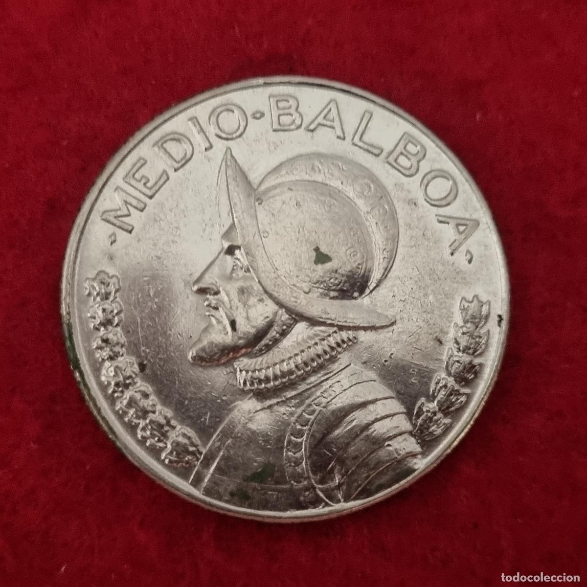 Monedas antiguas de Am&eacute;rica: MONEDA PLATA PANAMA 1/2 MEDI0 BALBOA 1966 MBC ORIGINAL C39