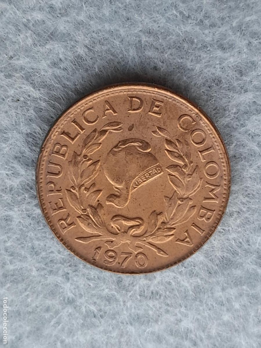 Monedas antiguas de Am&eacute;rica: Colombia. 5 Centavos. A&ntilde;o 1970.