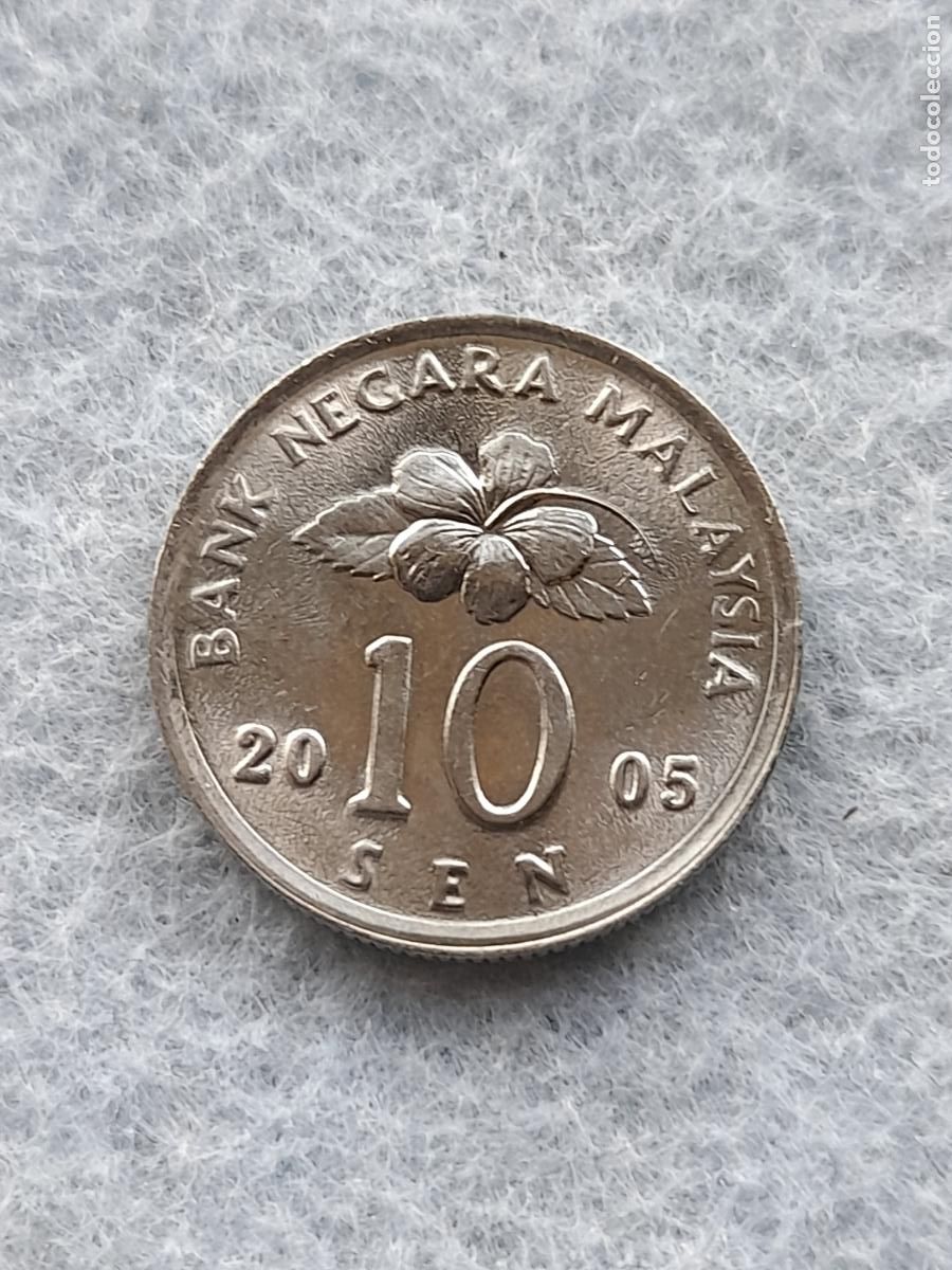 Monedas antiguas de Am&eacute;rica: Malasia. 10 Sen. A&ntilde;o 2005.