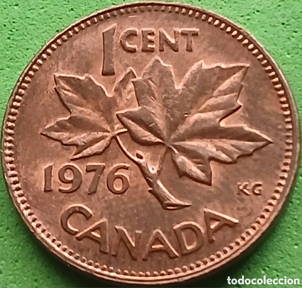 Monedas antiguas de Am&eacute;rica: Canad&aacute; 1 cent 1976 km#59