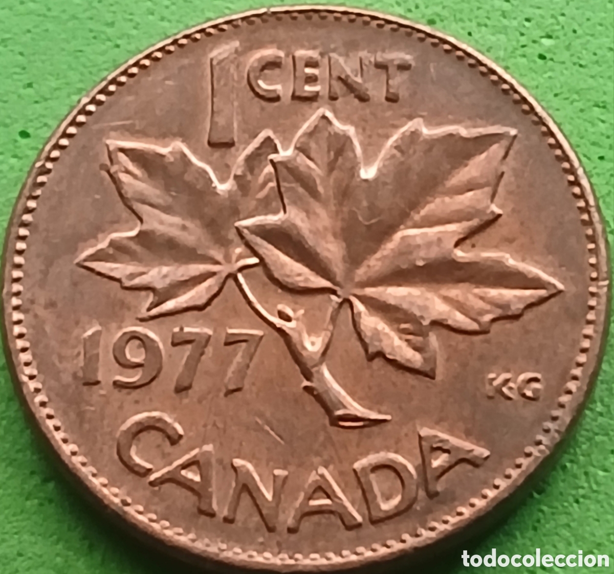 Monedas antiguas de Am&eacute;rica: Canad&aacute; 1 cent 1977 km#59