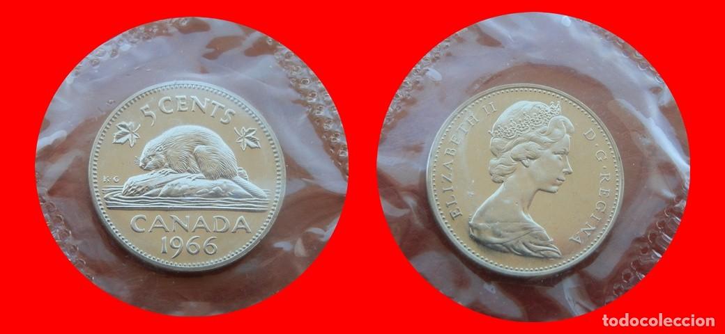 Monedas antiguas de Am&eacute;rica: 5 CENTAVOS 1966 SIN CIRCULAR CANADA-9181SC