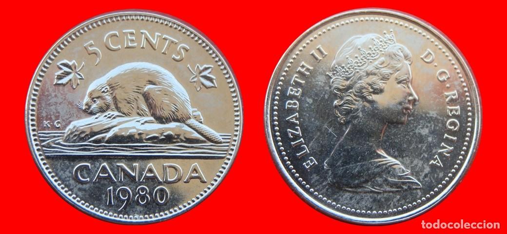 Monedas antiguas de Am&eacute;rica: 5 CENTAVOS 1980 SIN CIRCULAR CANADA-9183SC
