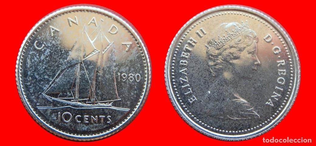 Monedas antiguas de Am&eacute;rica: 10 CENTAVOS 1980 SIN CIRCULAR CANADA-9184SC