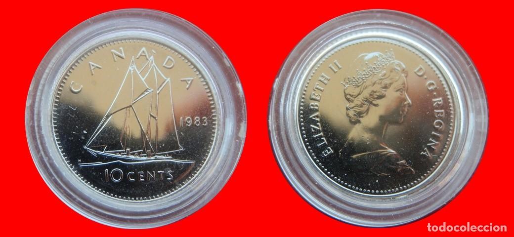Monedas antiguas de Am&eacute;rica: 10 CENTAVOS 1983 SIN CIRCULAR CANADA-9185SC