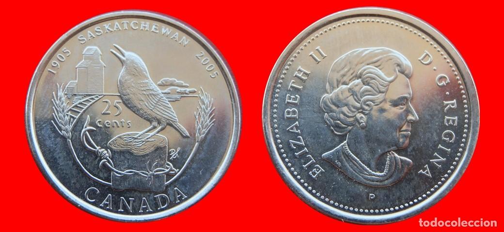 Monedas antiguas de Am&eacute;rica: 25 CENTAVOS 2005 SIN CIRCULAR CANADA-9187SC