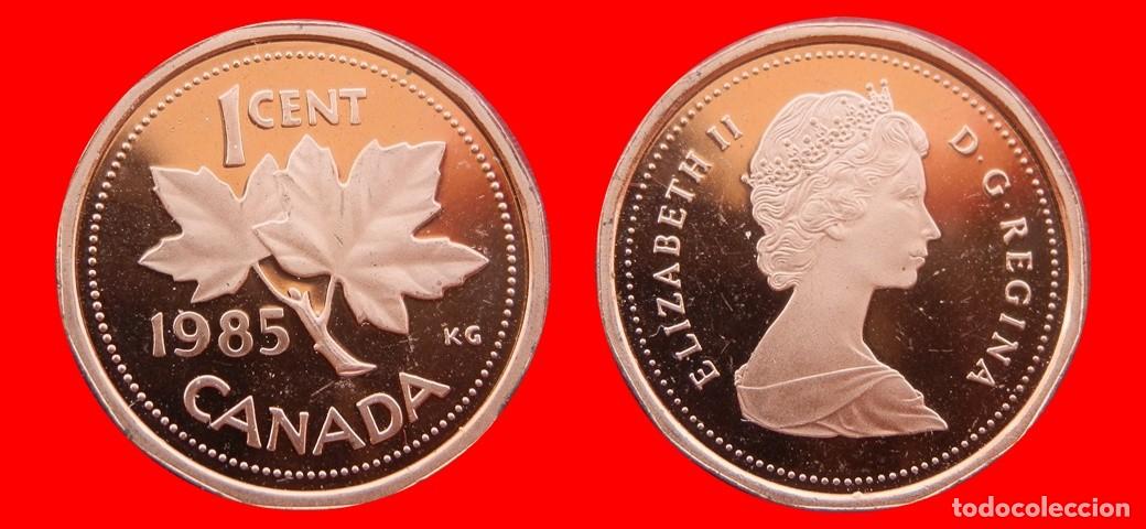 Monedas antiguas de Am&eacute;rica: 1 CENTAVO 1985 PROOF CANADA-9191SC
