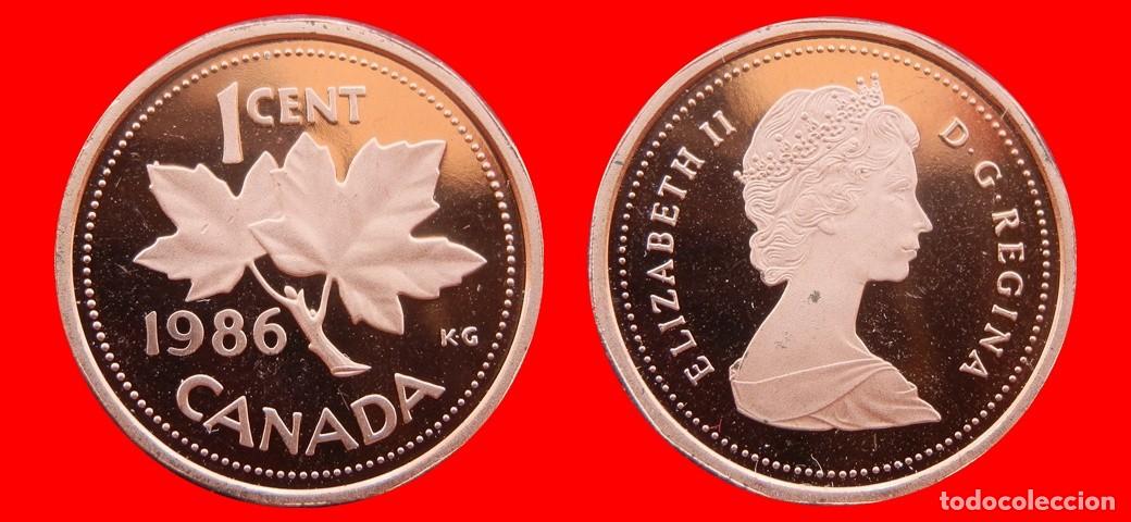 Monedas antiguas de Am&eacute;rica: 1 CENTAVO 1986 PROOF CANADA-9192SC
