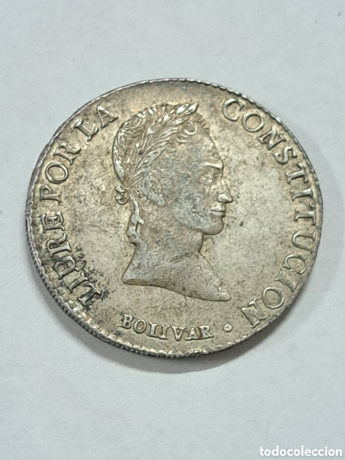 Monedas antiguas de Am&eacute;rica: 8 soles de plata Republica Boliviana a&ntilde;o 1841 acu&ntilde;ada en Potos&iacute;