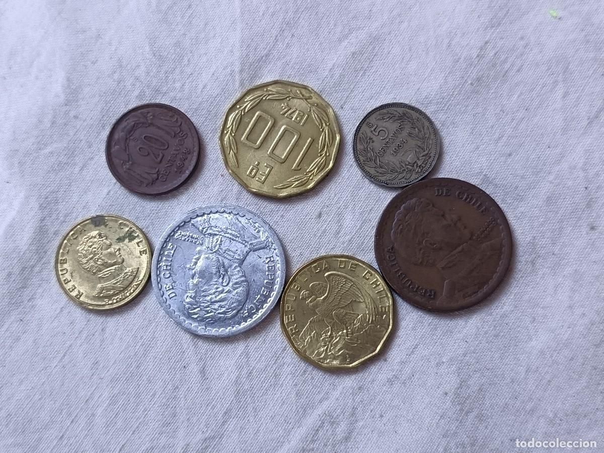 Alte M&uuml;nzen aus Amerika: LE16, Lote de Antiguas Monedas Extranjeras, Chile, varios a&ntilde;os