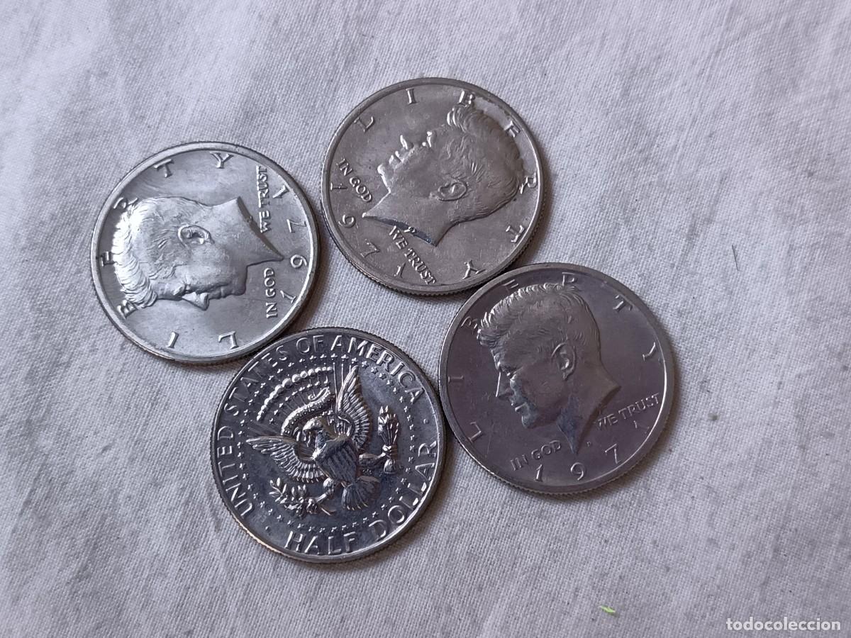 Monedas antiguas de Am&eacute;rica: LE28, Lote de Antiguas Monedas Extranjeras, USA, 1/2 D&oacute;lar, Kennedy, 1971