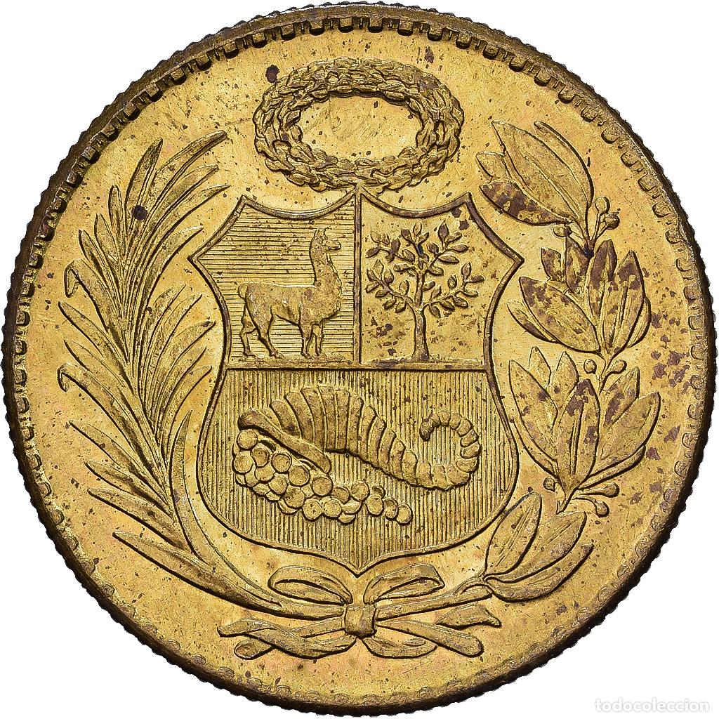 Monedas antiguas de Am&eacute;rica: [#1513542] PERU, 1/2 Sol, 1960, KM #220.5, EF(40-45), Brass, 27.1