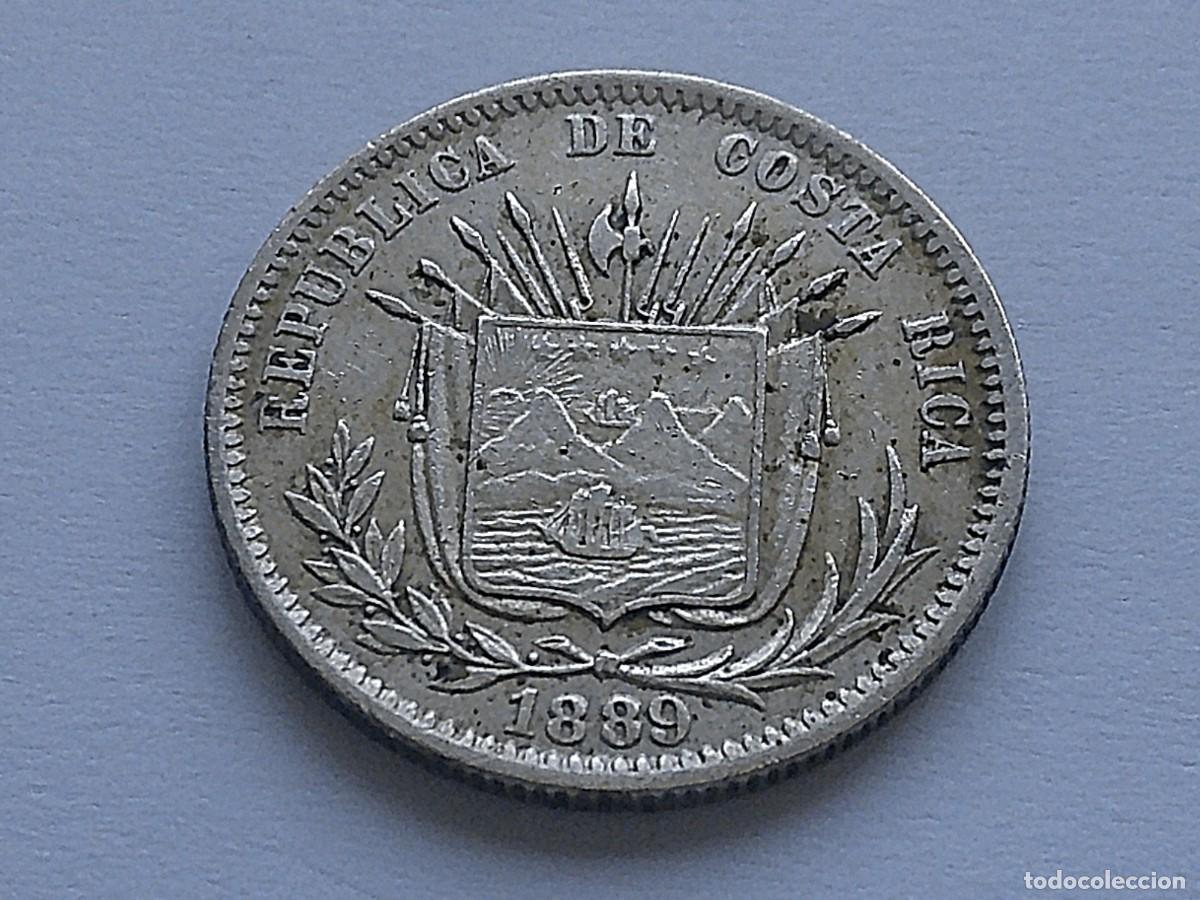 Monedas antiguas de Am&eacute;rica: Costa Rica 25 centavos de plata 1889 34sau12