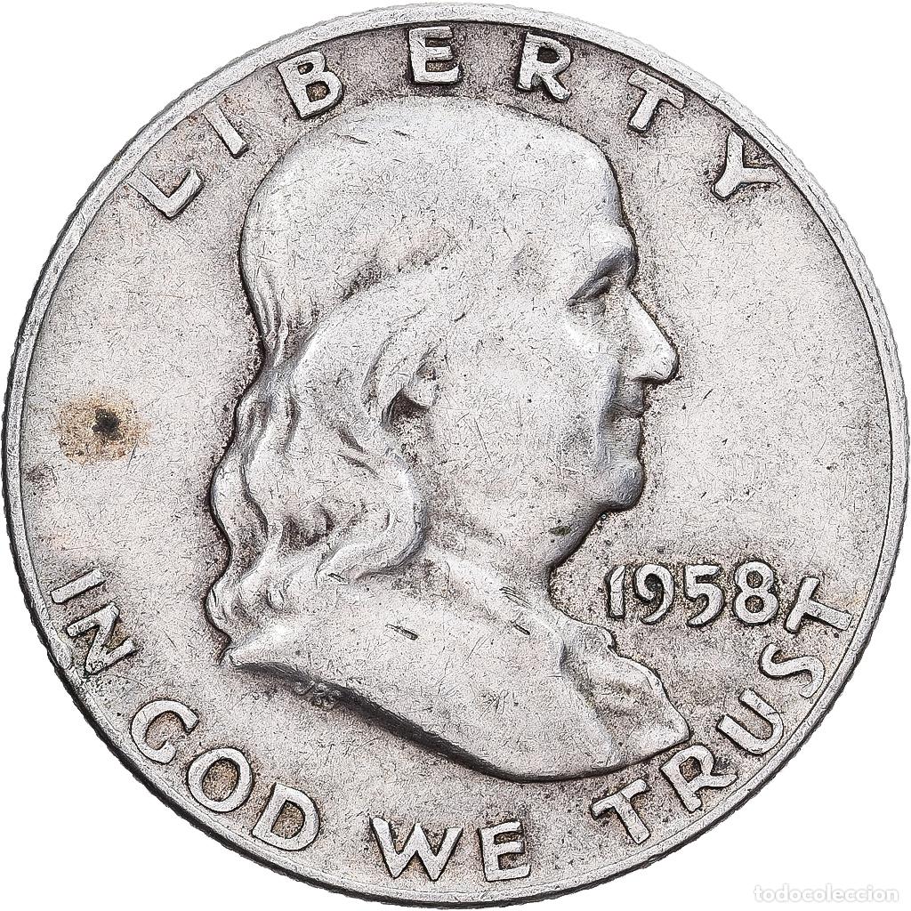 Monedas antiguas de Am&eacute;rica: [#1551569] Estados Unidos, Half Dollar, Franklin Half Dollar, 1958, U.S. Mint, Plata, MBC
