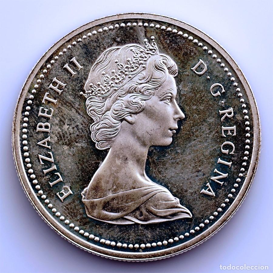 Monedas antiguas de Am&eacute;rica: SC. Canada-Isabel II. 1 d&oacute;lar. 1975. SC/UNC Plata 23 g. Brillo original