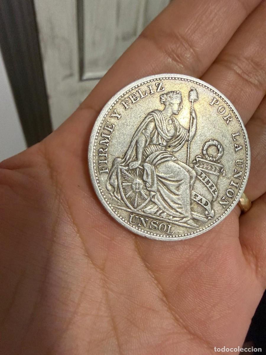 Monedas antiguas de Am&eacute;rica: Moneda de 1 Sol de Plata - Rep&uacute;blica Peruana (1896)