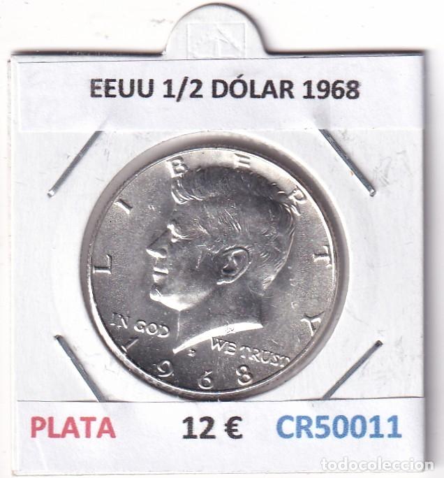 Monedas antiguas de Am&eacute;rica: CR5011 MONEDA EEUU 1/2 D&Oacute;LAR 1968 PLATA