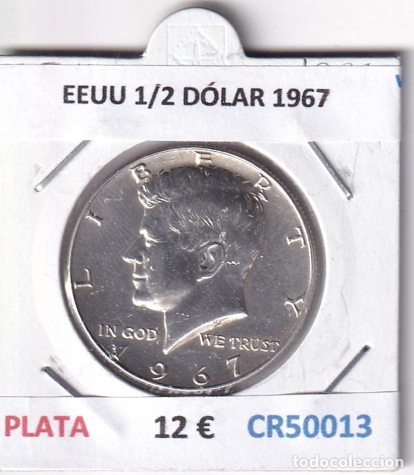 Monedas antiguas de Am&eacute;rica: CR5013 MONEDA EEUU 1/2 D&Oacute;LAR 1967 PLATA